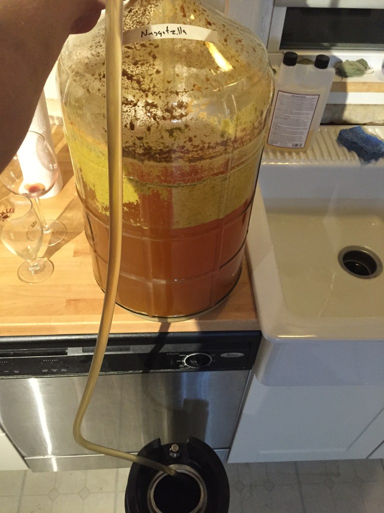 Transfer into keg for second dry hopping